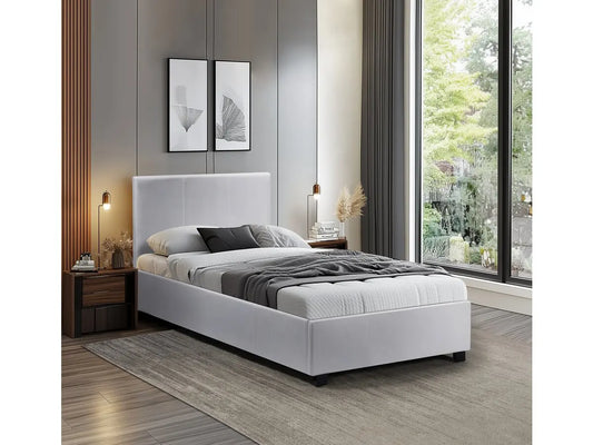 Cama en PVC "Carla" - 90 x 190 cm - Blanco
